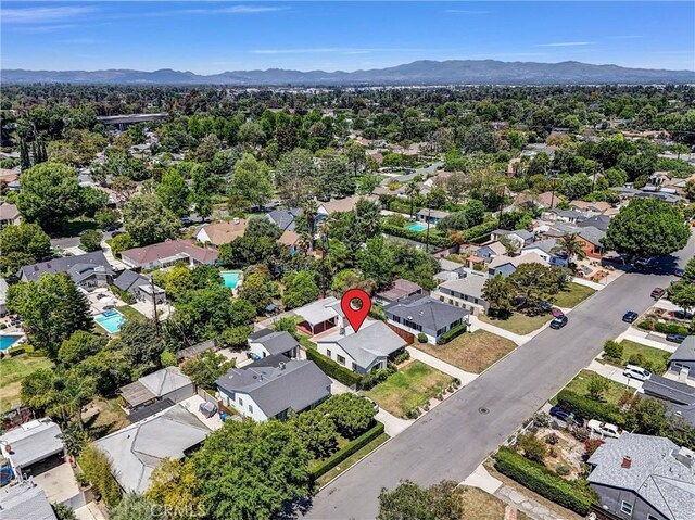 6225 Langdon Ave, Van Nuys, CA 91411 - aerial view of residential area featuring a mountain backdrop