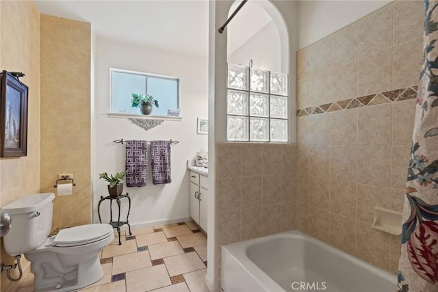 3123 Michael Way, Chico, CA 95973 - bathroom featuring shower / bath combo with shower curtain, tile patterned flooring, and vanity