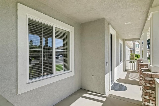 balcony featuring a porch