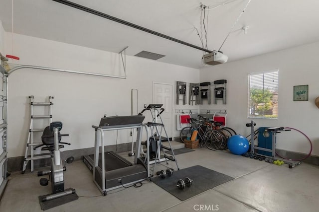 view of workout area