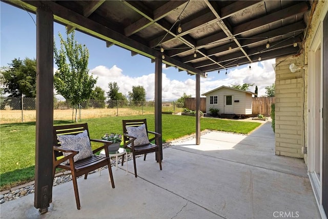 20 Parkhurst St, Chico, CA 95928 - view of patio / terrace with an outdoor structure