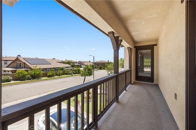 balcony with a residential view