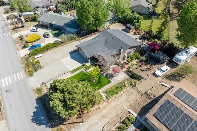aerial view of residential area