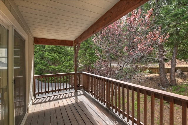 28589 Shenandoah Dr, Lake Arrowhead, CA 92352 - view of wooden terrace