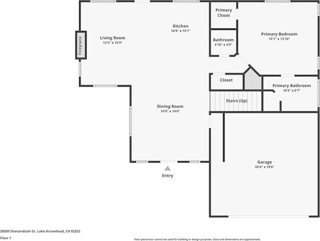 28589 Shenandoah Dr, Lake Arrowhead, CA 92352 - home floor plan