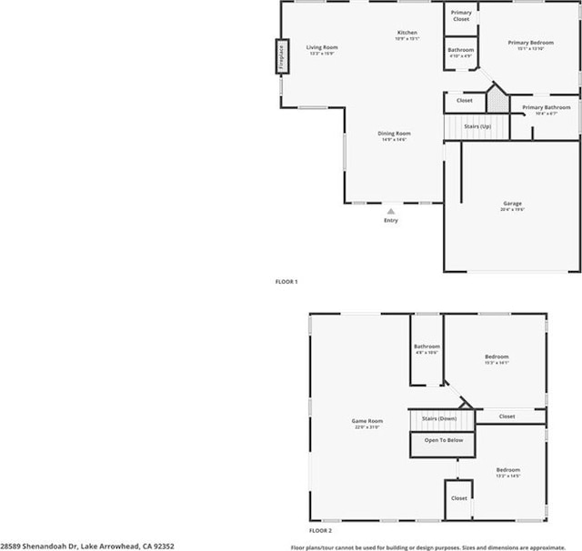 28589 Shenandoah Dr, Lake Arrowhead, CA 92352 - home floor plan