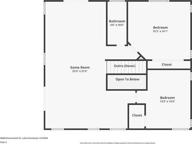 28589 Shenandoah Dr, Lake Arrowhead, CA 92352 - floor plan / room layout