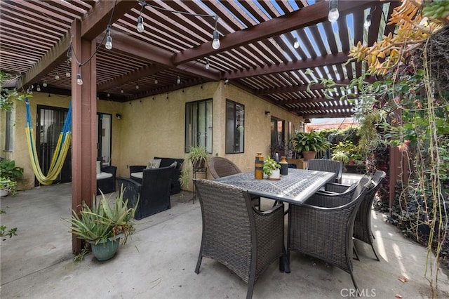 13429 Benbow St, Baldwin Park, CA 91706 - view of patio / terrace with a pergola and outdoor dining space