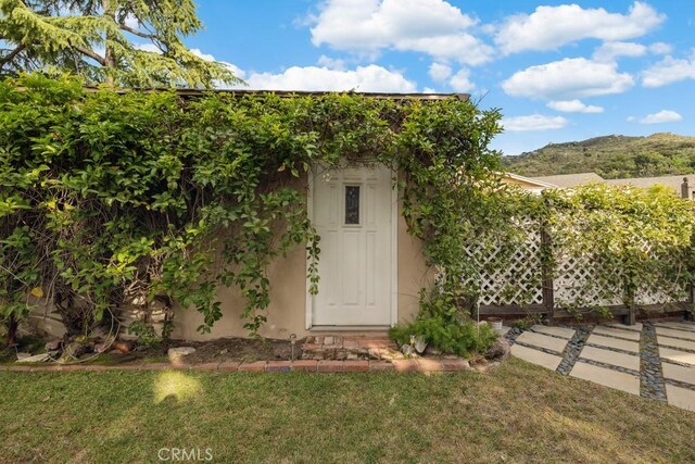 7861 Cora St, Sunland, CA 91040 - view of outbuilding featuring a mountain view