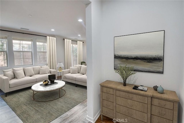 89 Baculo St, Rancho Mission Viejo, CA 92694 - living area featuring wood finished floors and recessed lighting