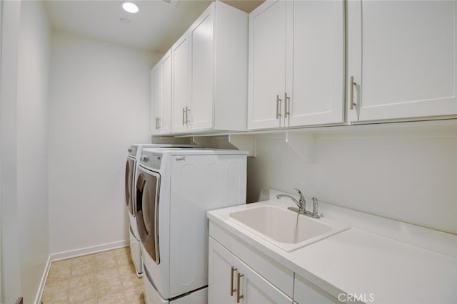 89 Baculo St, Rancho Mission Viejo, CA 92694 - laundry room featuring cabinet space, separate washer and dryer, and recessed lighting