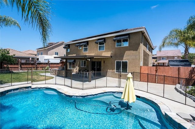 27917 Busman Rd, Murrieta, CA 92563 - view of swimming pool featuring a patio and a fenced backyard