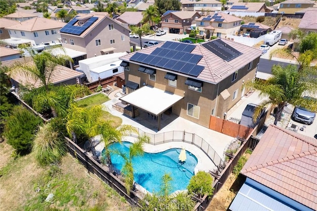 27917 Busman Rd, Murrieta, CA 92563 - aerial perspective of suburban area featuring a pool area