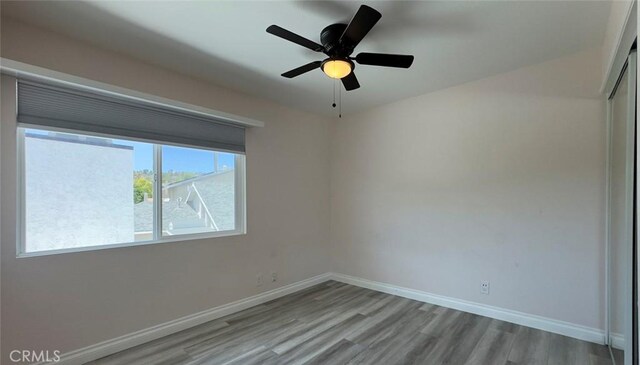 27533 Caraway Ln, Saugus, CA 91350 - spare room with wood finished floors and ceiling fan