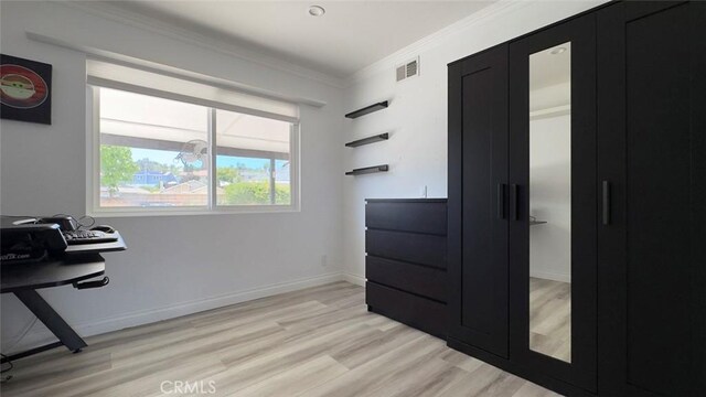 27533 Caraway Ln, Saugus, CA 91350 - office space with light wood-style flooring and crown molding