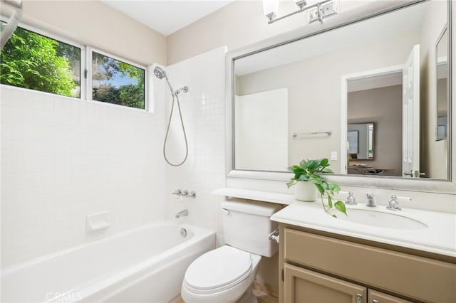 26752 Devonshire Rd, Laguna Hills, CA 92653 - bathroom featuring shower / bathtub combination, toilet, and vanity