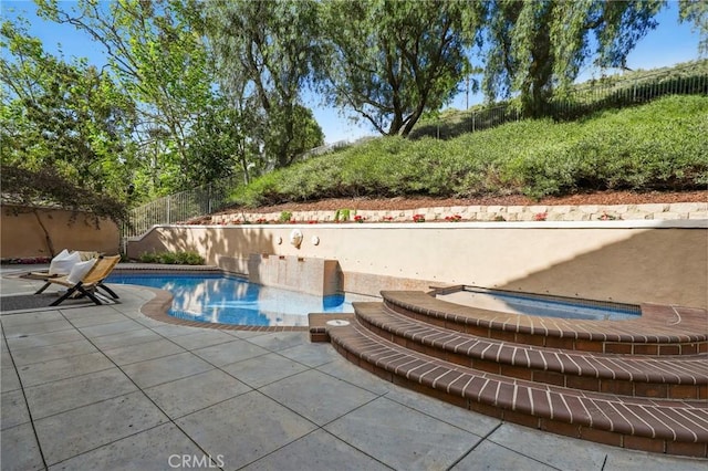 26752 Devonshire Rd, Laguna Hills, CA 92653 - view of pool with an in-ground hot tub, a fenced backyard, and a patio area