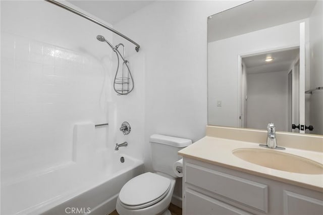 15015 Sherman Way Unit 314, Van Nuys, CA 91405 - bathroom featuring toilet, vanity, and tub / shower combination