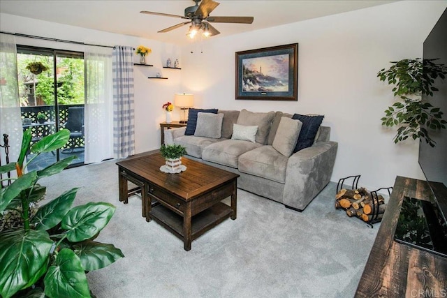 2157 Arnold Way Unit 821, Alpine, CA 91901 - carpeted living area featuring ceiling fan