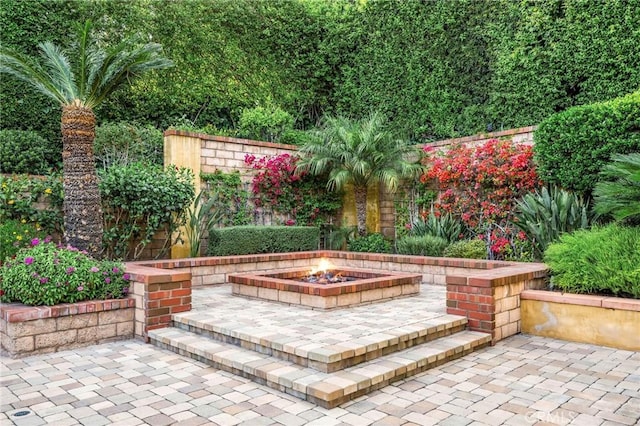 19151 Fowler Ave, North Tustin, CA 92705 - view of patio with an outdoor fire pit