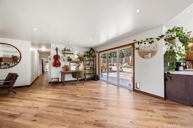 636 Jameson, Arroyo Grande, CA 93420 - living area featuring light wood finished floors, recessed lighting, and baseboards