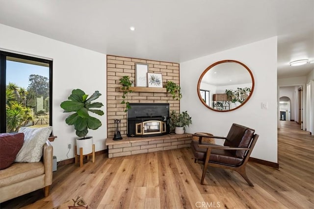 636 Jameson, Arroyo Grande, CA 93420 - living room with wood finished floors, a fireplace, and baseboards