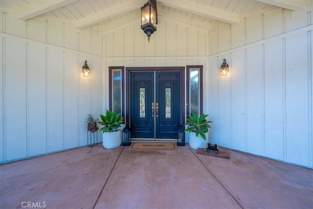 636 Jameson, Arroyo Grande, CA 93420 - entrance to property featuring board and batten siding and french doors