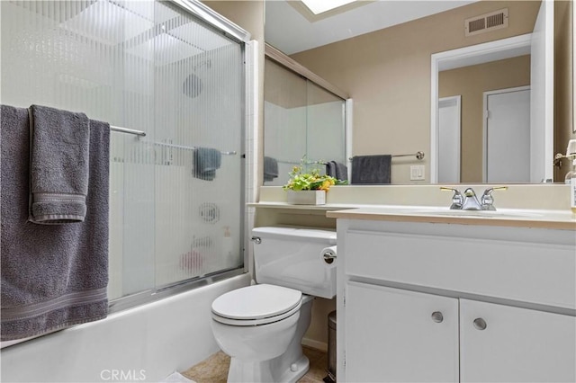 41488 Yankee Run Ct, Temecula, CA 92591 - bathroom featuring vanity, combined bath / shower with glass door, and toilet