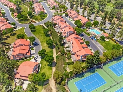 11255 Key W Ave Unit 2, Porter Ranch, CA 91326 - drone / aerial view of a pool area