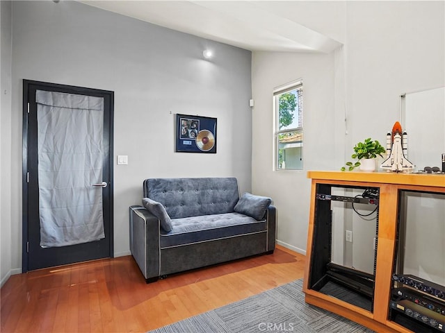 5762 Andasol Ave, Encino, CA 91316 - living area with wood finished floors and baseboards