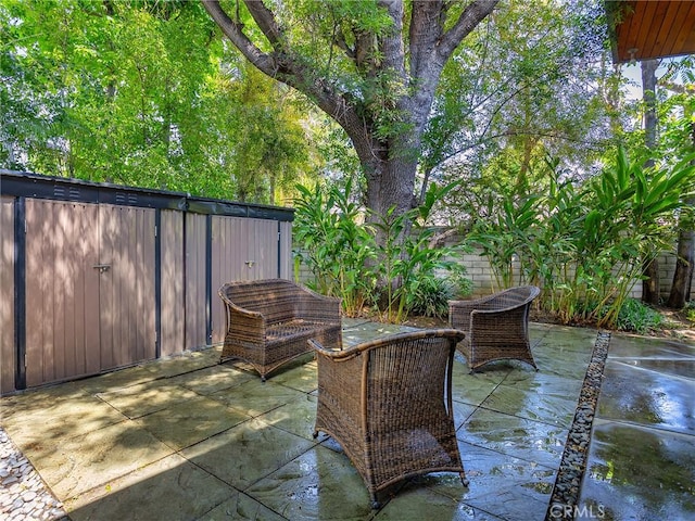 view of patio / terrace with a fenced backyard