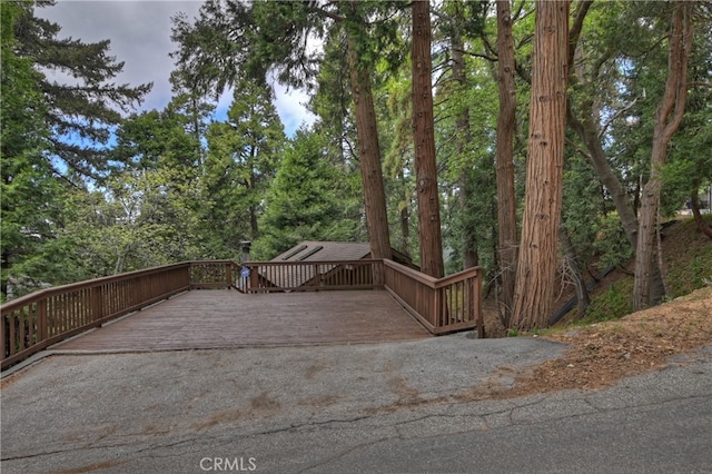23776 Lakeview Dr, Crestline, CA 92325 - view of patio / terrace with a deck