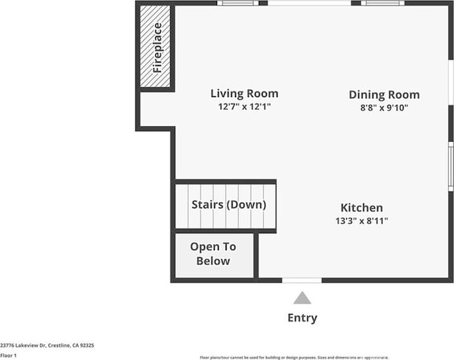 23776 Lakeview Dr, Crestline, CA 92325 - property floor plan