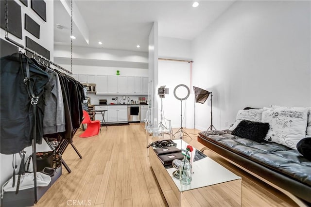 1401 Mission St Unit 105, South Pasadena, CA 91030 - living room featuring recessed lighting and light wood-style floors