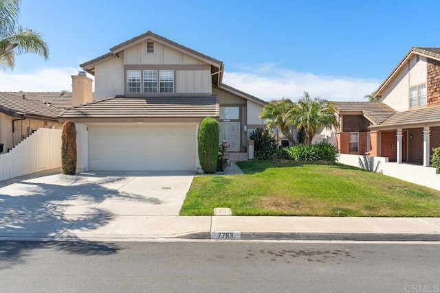 7763 Gaston, San Diego, CA 92126 - view of front of house with concrete driveway, an attached garage, and stucco siding