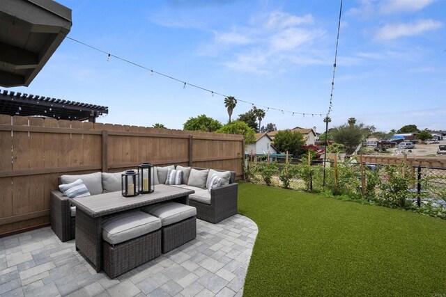 2210 Bonita Ct, Lemon Grove, CA 91945 - view of patio / terrace featuring outdoor lounge area