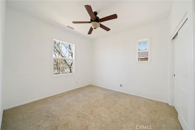 3933 E Bethany Way, Ontario, CA 91761 - unfurnished bedroom with carpet floors, a closet, baseboards, and a ceiling fan