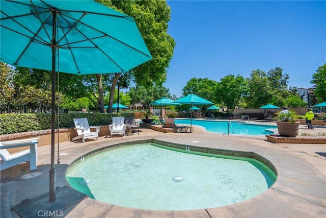 3933 E Bethany Way, Ontario, CA 91761 - community pool featuring a patio area and fence