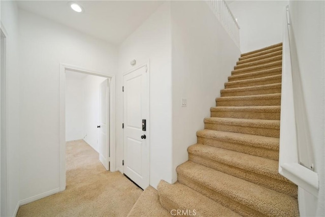 3933 E Bethany Way, Ontario, CA 91761 - stairs with carpet flooring and recessed lighting