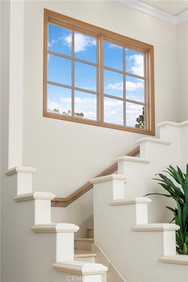 3277 Barhite St, Pasadena, CA 91107 - stairs with crown molding