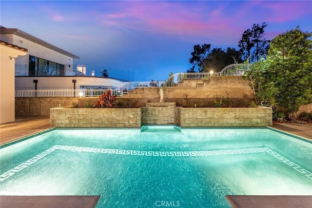 3277 Barhite St, Pasadena, CA 91107 - pool at dusk with an outdoor pool