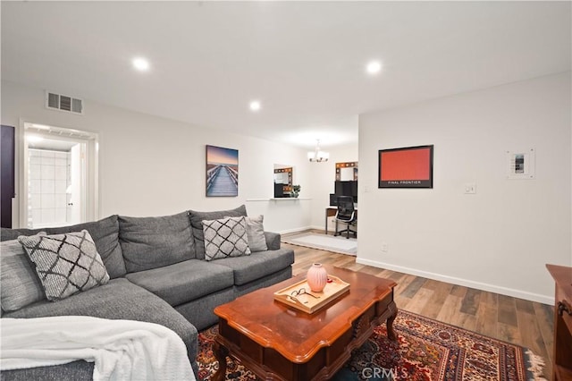 1015 N Michillinda Ave Unit 104, Pasadena, CA 91107 - living area featuring wood finished floors, recessed lighting, and baseboards