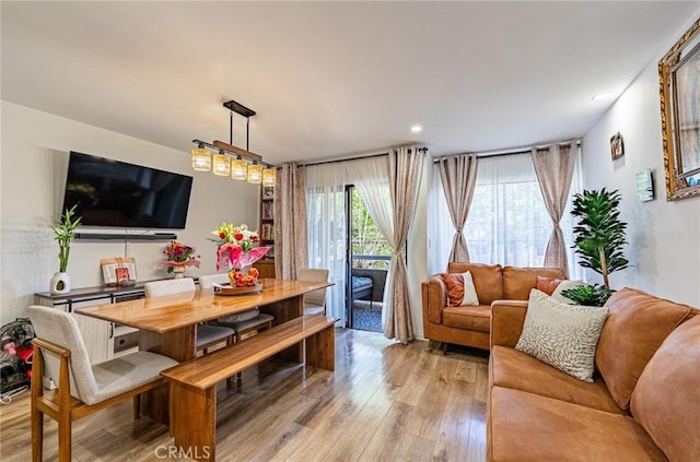 365 W Alameda Ave Unit 203, Burbank, CA 91506 - living room with light wood-type flooring and recessed lighting