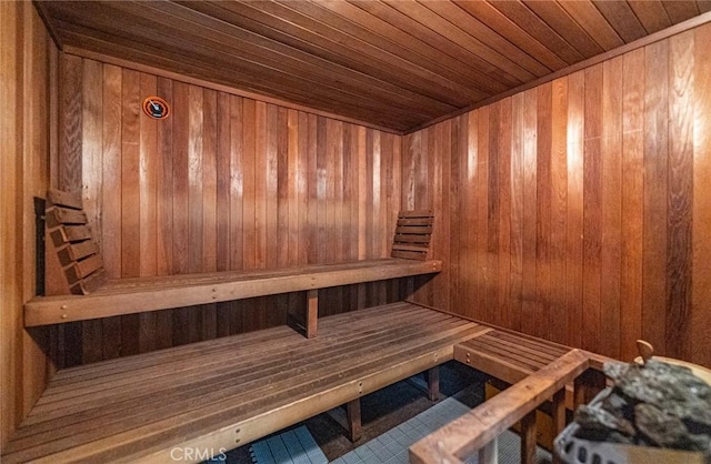 365 W Alameda Ave Unit 203, Burbank, CA 91506 - sauna / steam room featuring wood walls and wooden ceiling