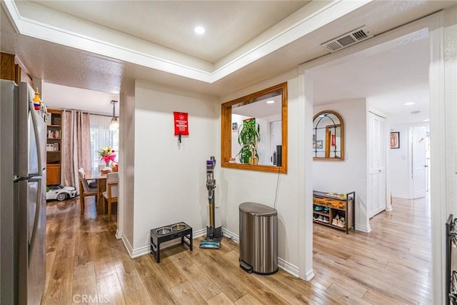 365 W Alameda Ave Unit 203, Burbank, CA 91506 - hallway with light wood finished floors, baseboards, and recessed lighting