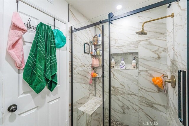 365 W Alameda Ave Unit 203, Burbank, CA 91506 - full bathroom featuring a marble finish shower