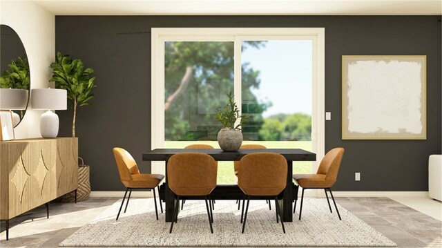 30051 Sunset Pier Dr, Menifee, CA 92584 - dining area with baseboards and stone finish flooring