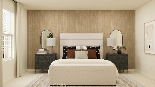 30051 Sunset Pier Dr, Menifee, CA 92584 - bedroom featuring baseboards and wallpapered walls