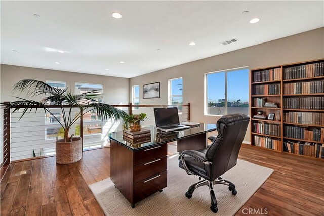 1508 W Artesia Unit H, Gardena, CA 90248 - office featuring hardwood / wood-style floors and recessed lighting