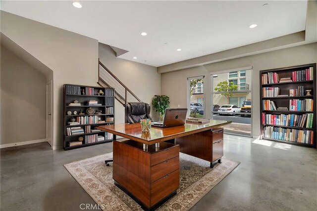 1508 W Artesia Unit H, Gardena, CA 90248 - office featuring concrete floors, recessed lighting, and baseboards